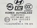 стекло двери задней левой Hyundai Sonata 4 поколение [рестайлинг] 2006, седан, 43R-000383, AS-2 - фото №2