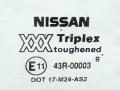 стекло двери задней левой Nissan Primera P11 2000, 43R-00003 - фото №2