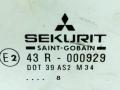 стекло двери задней правой Mitsubishi Carisma 1 поколение 1999, хетчбэк 5 дв., 43R-000929 - фото №2