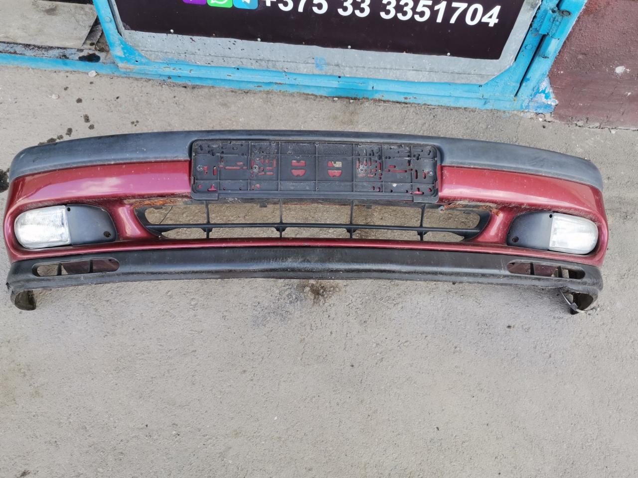 бампер передний Renault Laguna 1 поколение 1997, 2.0 л., F3R 768, бензин, МКПП, красный, универсал - фото №1