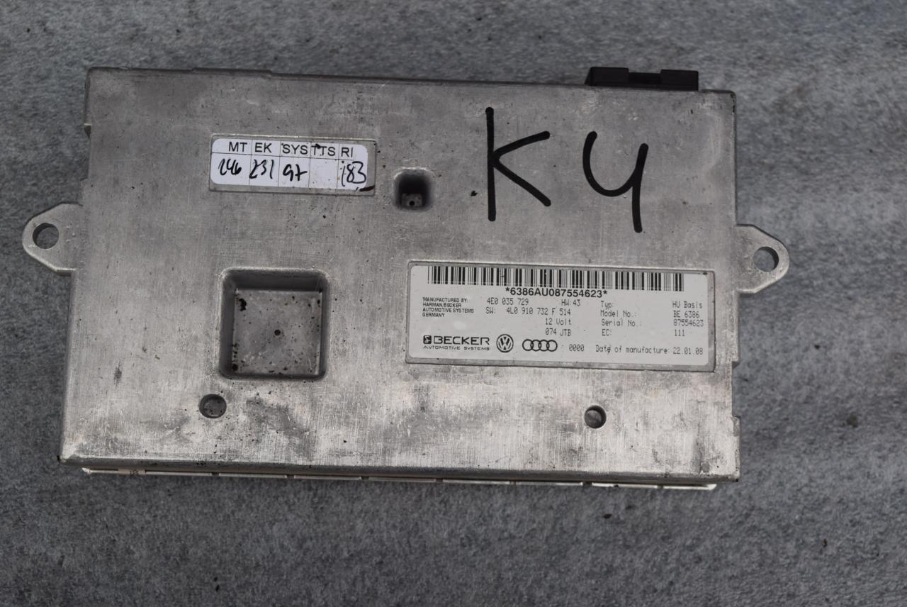 блок управления мультимедия Audi Q7 4L 2008, 3.0 л., TDi, CASA, дизель, АКПП, полный подключаемый привод, 4L0910732F - фото №1