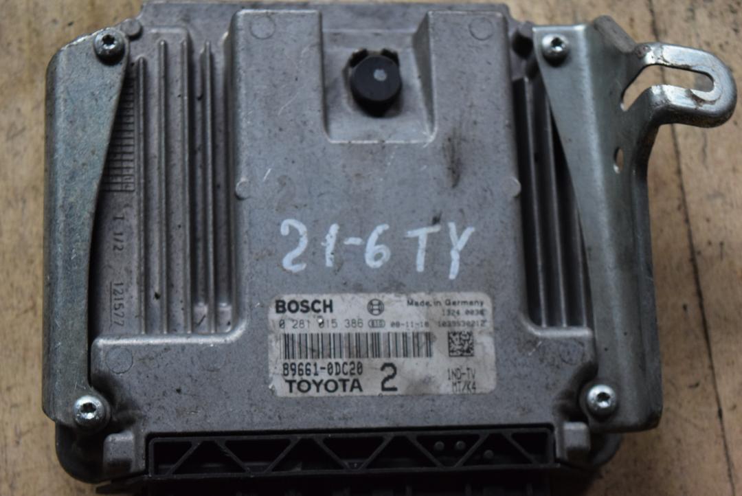блок управления двигателем Toyota Yaris XP9 2009, 1.4 л., 1ND-TV, дизель, МКПП, хетчбэк 3 дв., правый руль, 0281015386, 896610DC20 - фото №1