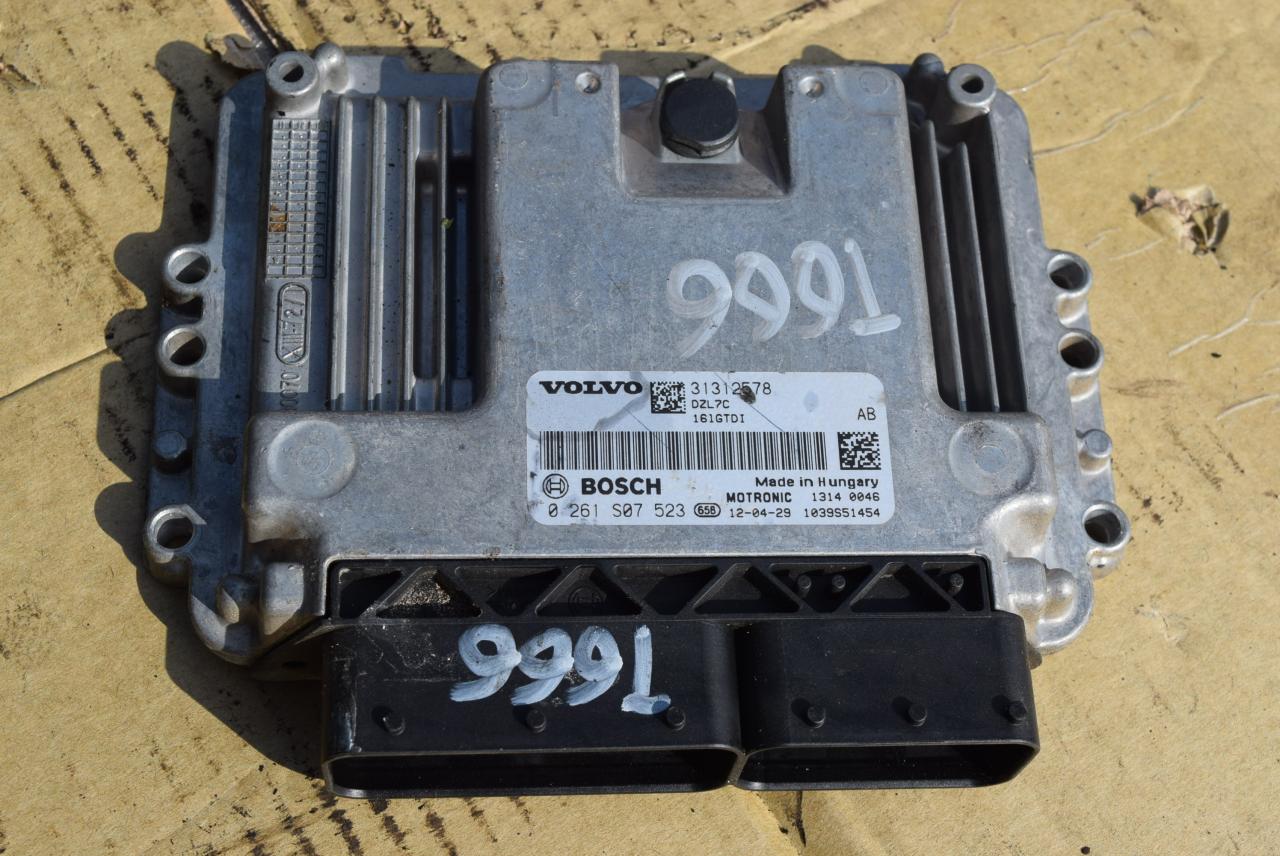 блок управления двигателем Volvo S60 2 поколение 2012, 1.6 л., Ti, B 4164 T3, бензин, АКПП, седан, передний привод, 0261S07523, 31312578 - фото №1
