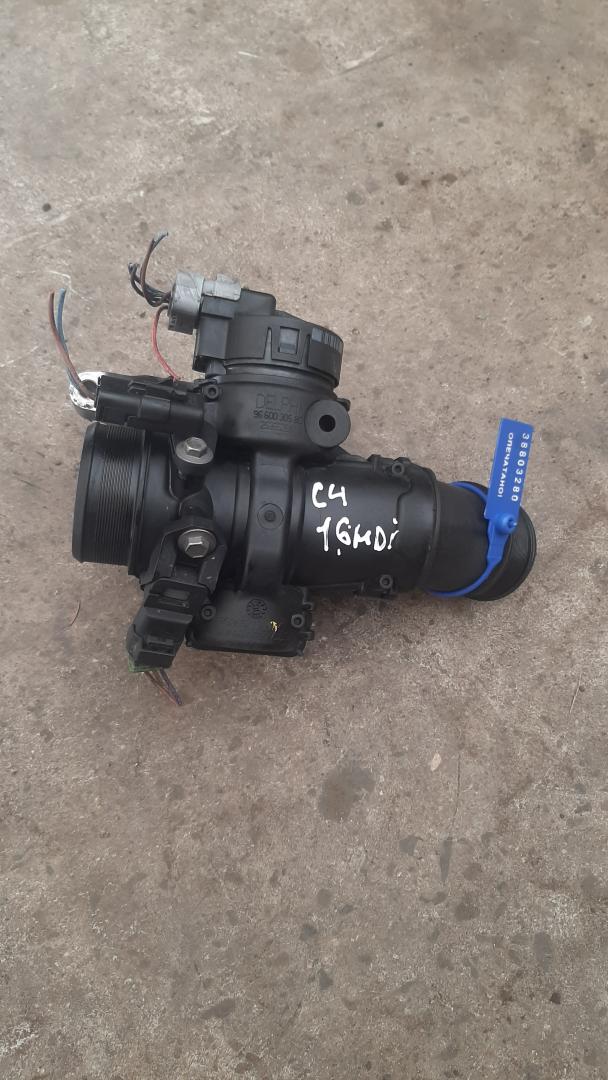 заслонка дроссельная Citroen C4 1 поколение 2006, 1.6 л., дизель, 9660030580, 9639469280 - фото №1