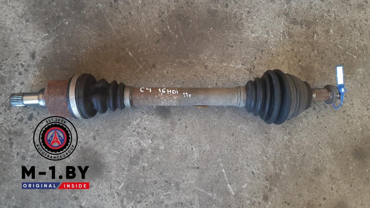 полуось передняя левая (приводной вал, ШРУС) Citroen C4 2 поколение 2011, 1.6 л., дизель, МКПП - фото №1