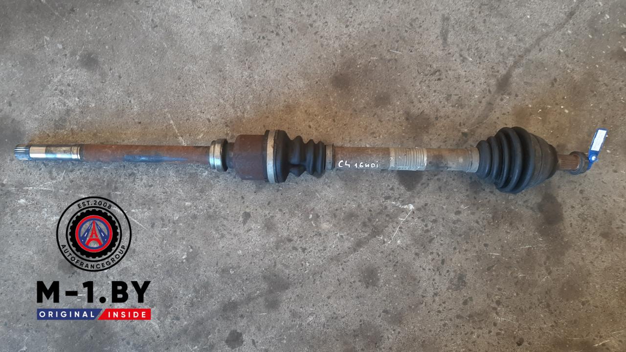 полуось передняя правая (приводной вал, ШРУС) Citroen C4 2 поколение 2011, 1.6 л., дизель, МКПП, 9661107280 - фото №1