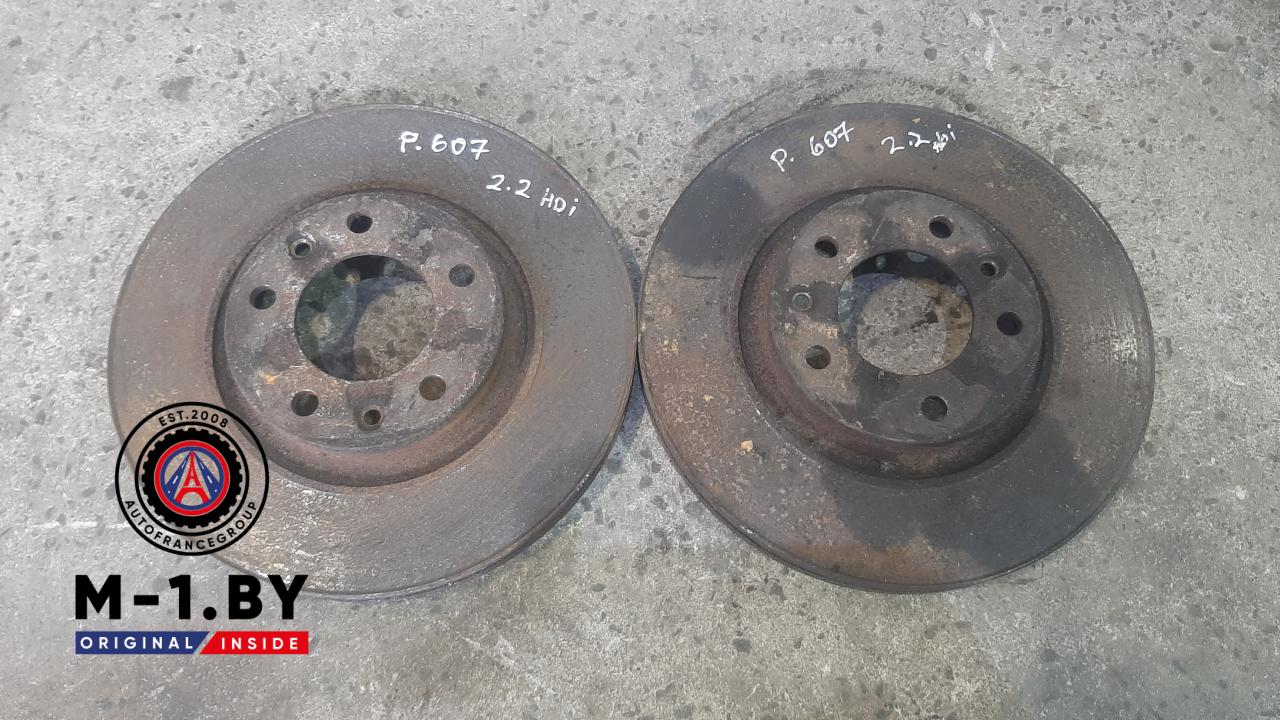 диски тормозные (комплект) Peugeot 607 1 поколение (2000 - 2004), 2.2 л., дизель - фото №1