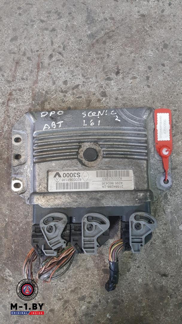 блок управления двигателем Renault Scenic 2 поколение 2005, 1.6 л., бензин, 8200321263, 8200387138 - фото №1