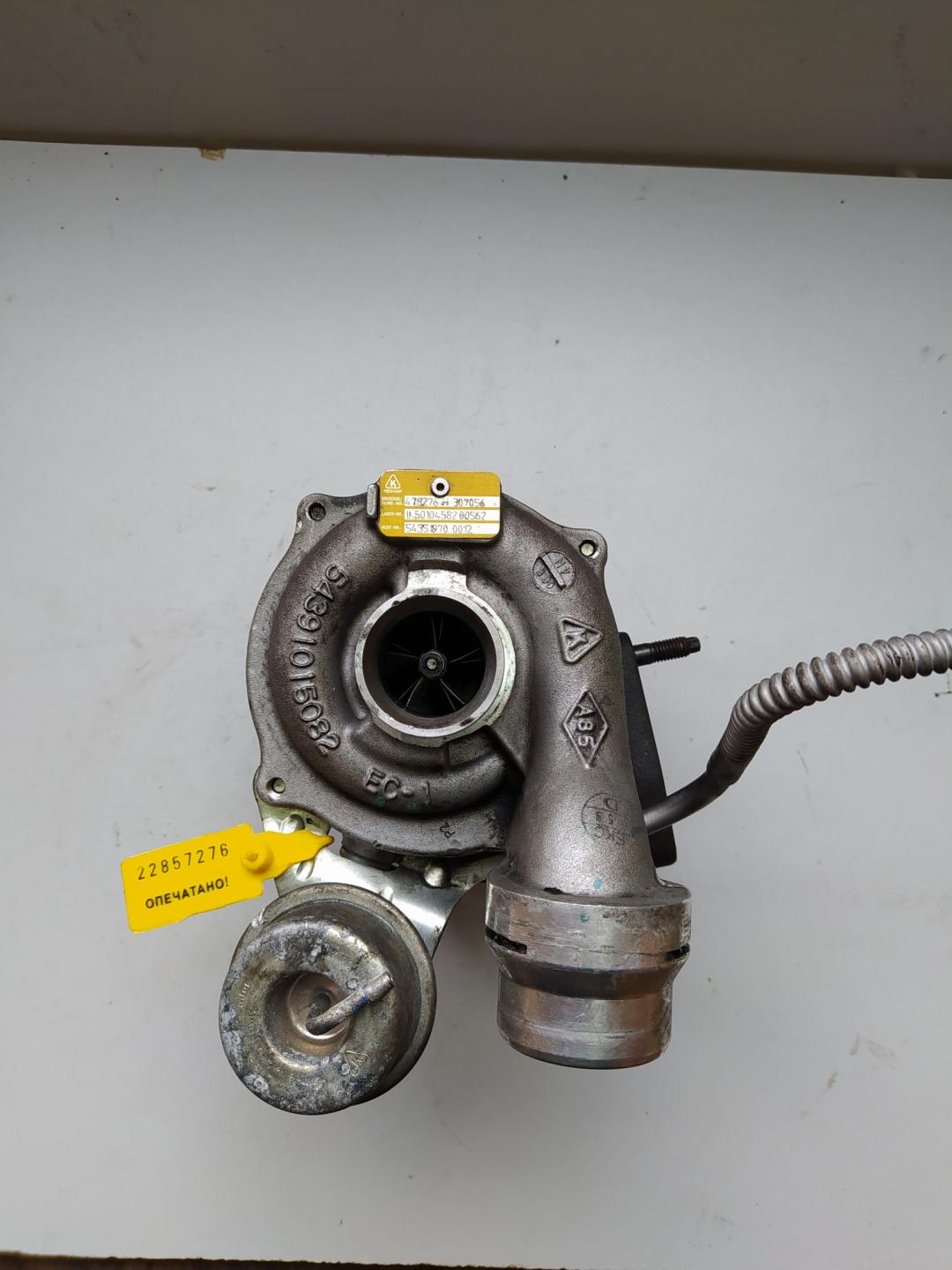 турбина Renault Scenic 2 поколение 2004, 1.5 л., дизель, минивэн, 54359700012 - фото №1