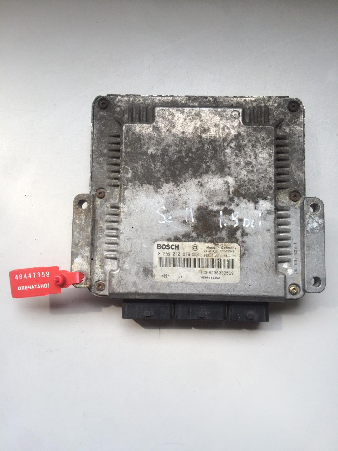 блок управления двигателем Renault Scenic 2 поколение 2003, 1.9 л., дизель, минивэн, 0281010819 - фото №1