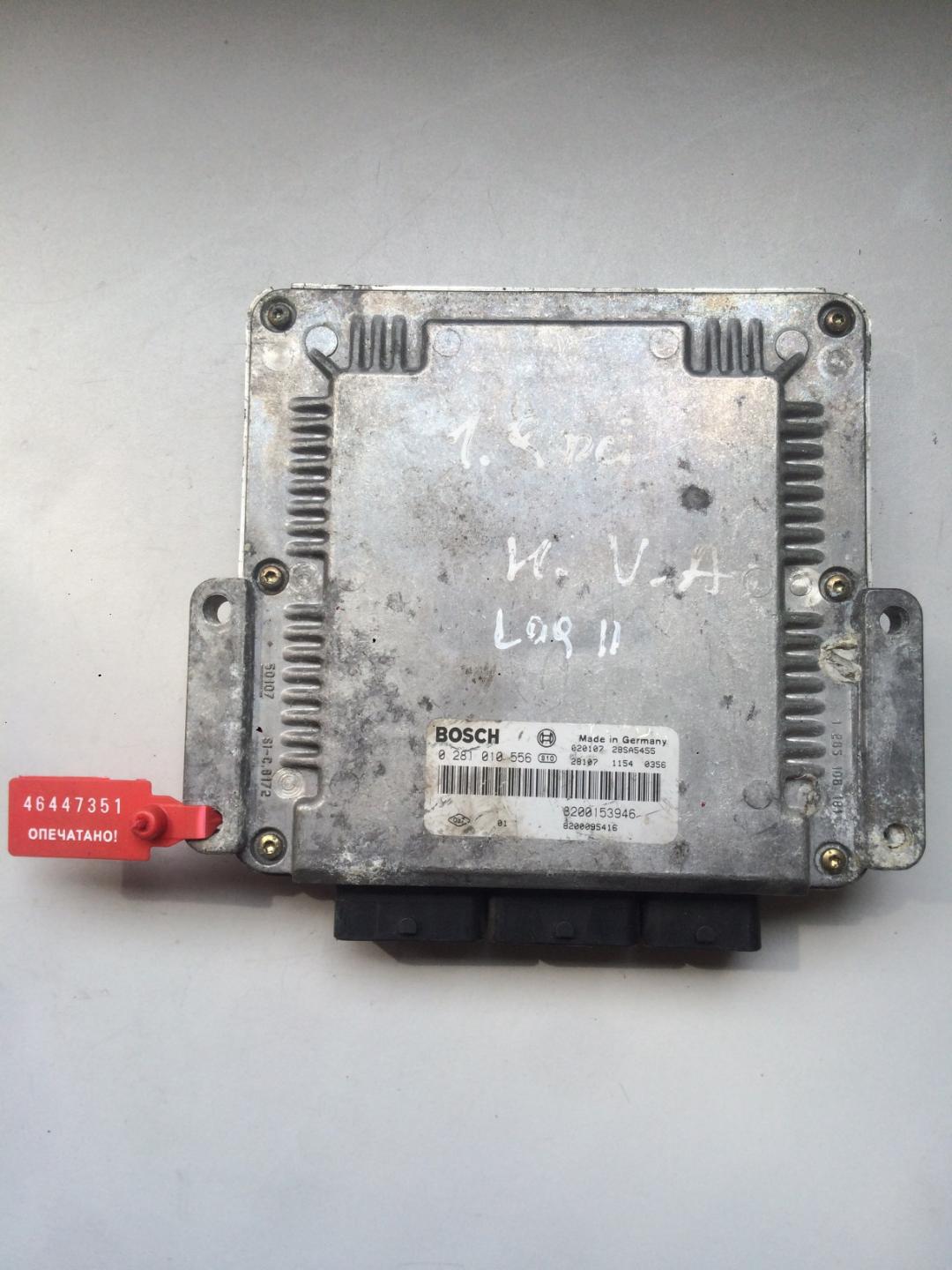 блок управления двигателем Renault Laguna 2 поколение 2002, 1.9 л., дизель, хетчбэк 5 дв., 0281010556 - фото №1