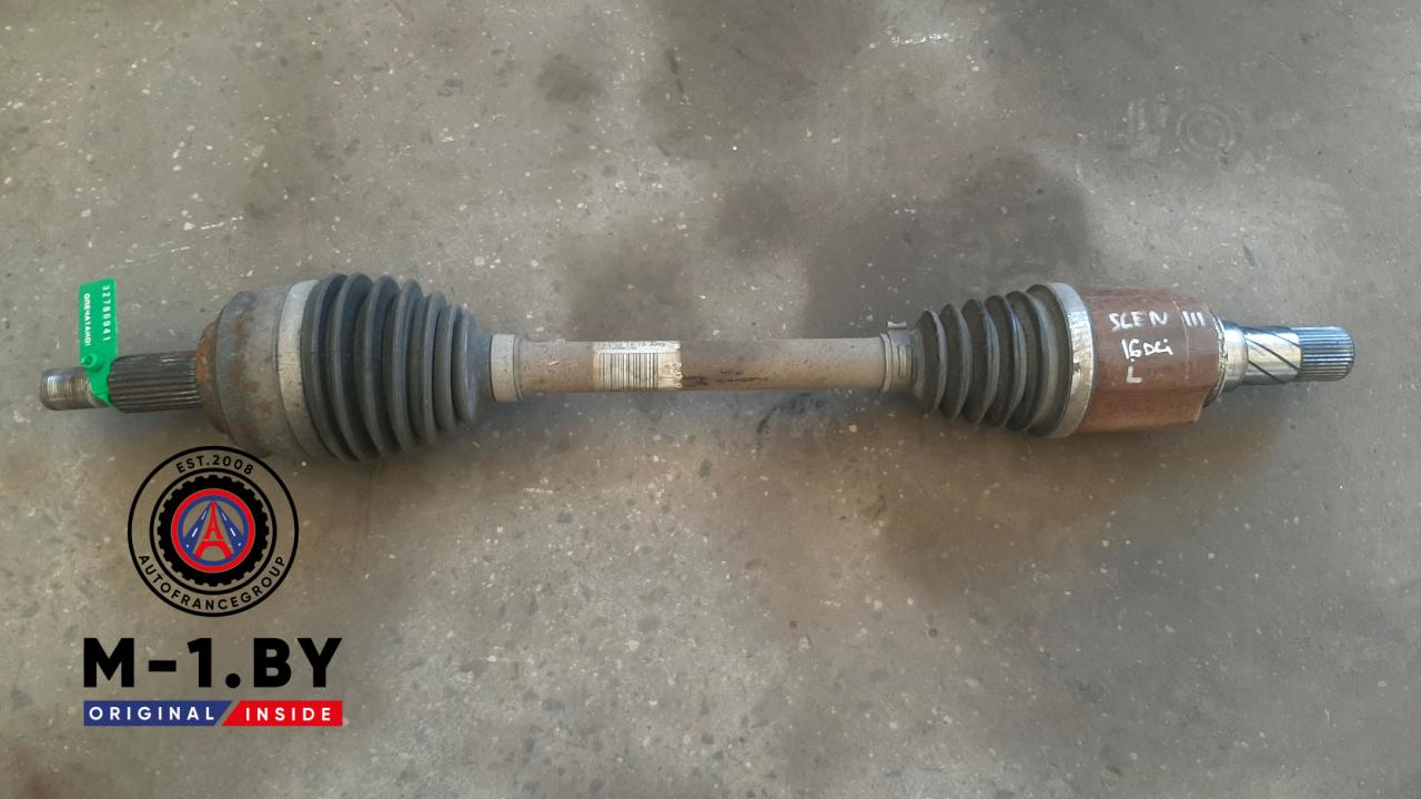 полуось передняя левая (приводной вал, ШРУС) Renault Scenic 3 поколение 2012, 1.6 л., дизель, МКПП, 8200725512 - фото №1