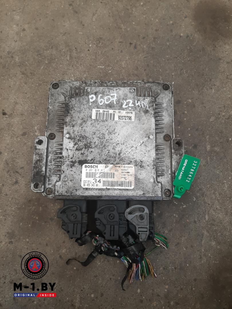 блок управления двигателем Peugeot 607 1 поколение (2000 - 2004), 2.2 л., дизель, 9645534380, 0281010880 - фото №1