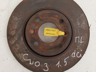 диск тормозной передний Renault Clio 3 поколение 2006, 1.5 л., дизель