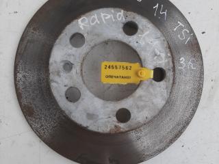 диск тормозной задний Skoda Rapid 1 поколение 2012, 1.4 л., бензин