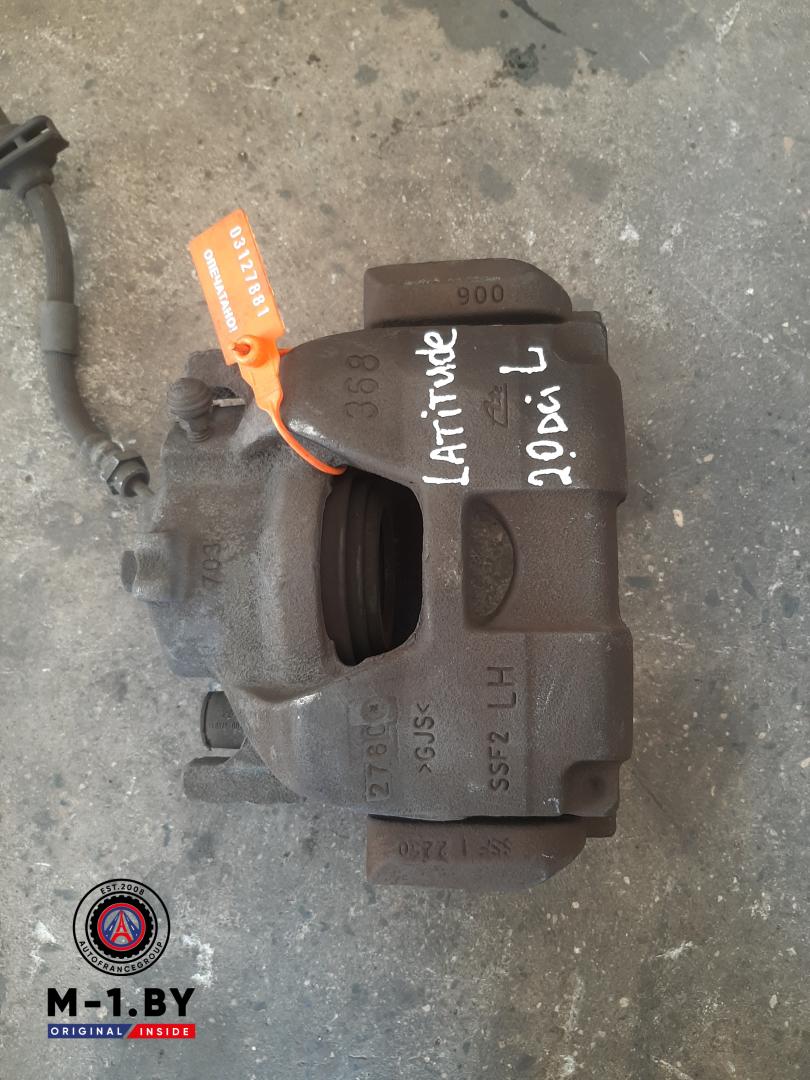 суппорт передний левый Renault Latitude 1 поколение (2010 - 2014), 2.0 л., дизель, АКПП - фото №1