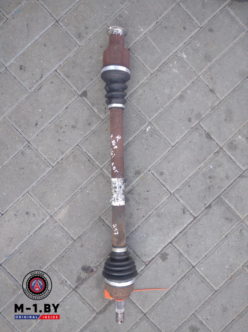 полуось передняя левая (приводной вал, ШРУС) Peugeot 207 1 поколение (2006 - 2009), 1.6 л., бензин, АКПП, 9656098180 - фото №1