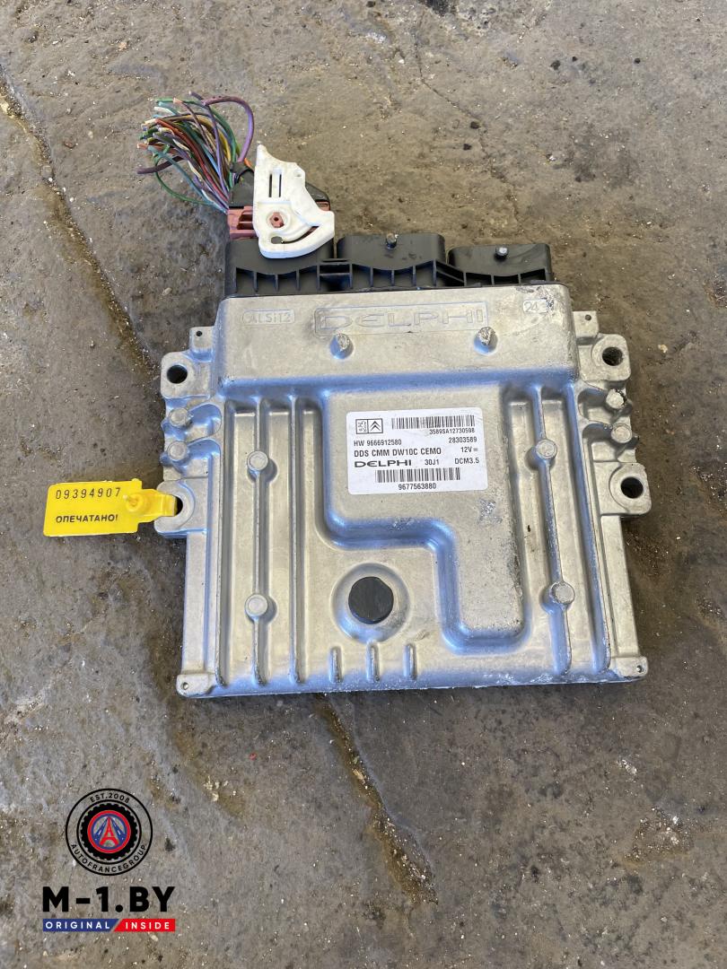 блок управления двигателем Peugeot 307 1 поколение (2001 - 2005), 2.0 л., бензин, 9648636580 - фото №1