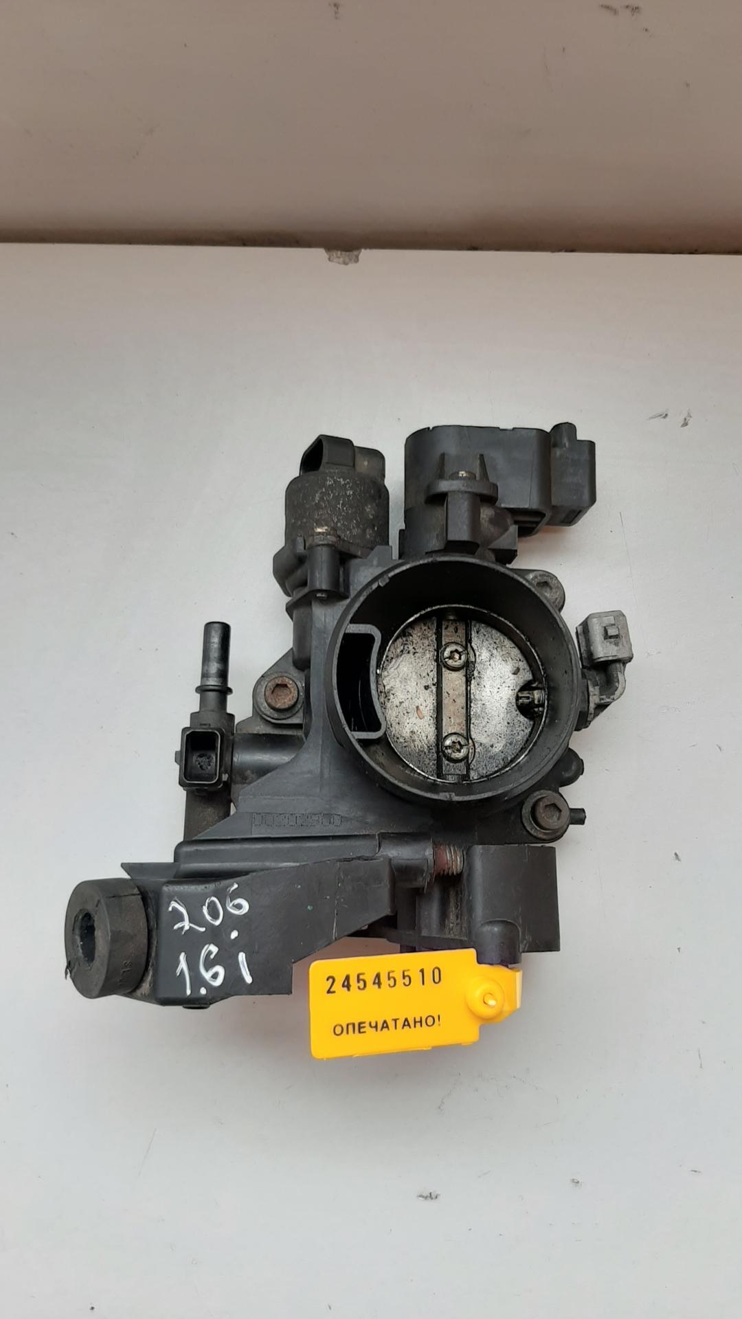 заслонка дроссельная Peugeot 206 1 поколение 2001, 1.6 л., бензин, 9642473280 - фото №1