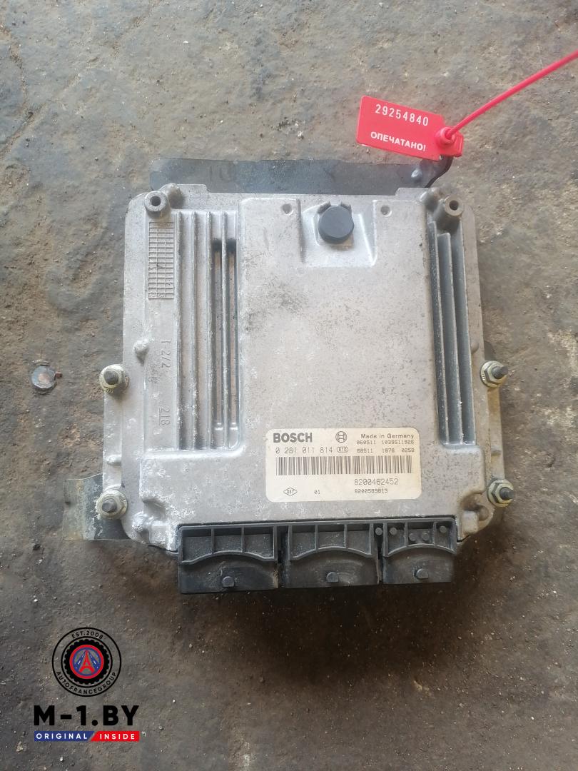 блок управления двигателем Renault Scenic 2 поколение (2003 - 2006), 2.0 л., дизель, 0281011814, 8200462452, 8200586813 - фото №1