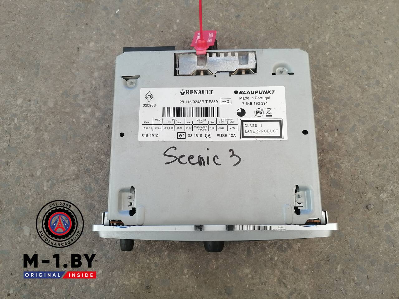 блок управления мультимедия Renault Scenic 3 поколение (2009 - 2012), 281159243R - фото №1