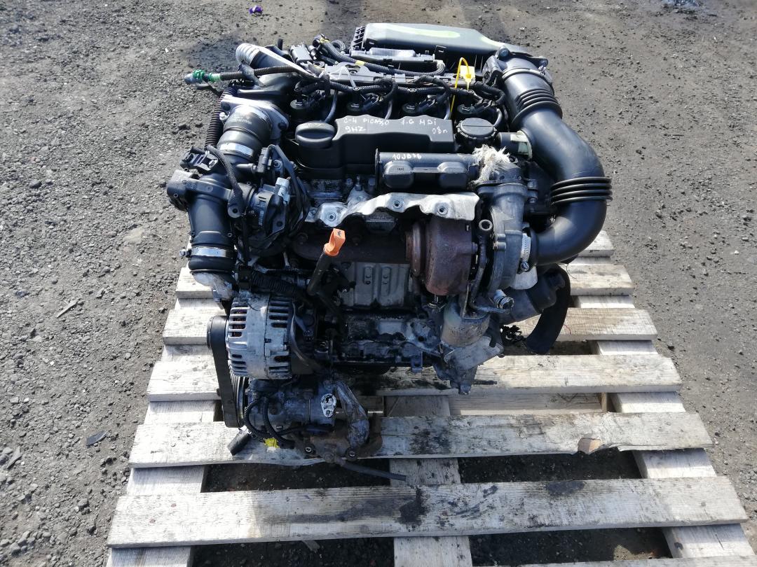 двигатель Citroen C4 Picasso 1 поколение 2008, 1.6 л., дизель, PSA9HZ, 0009221, 10J836 - фото №1