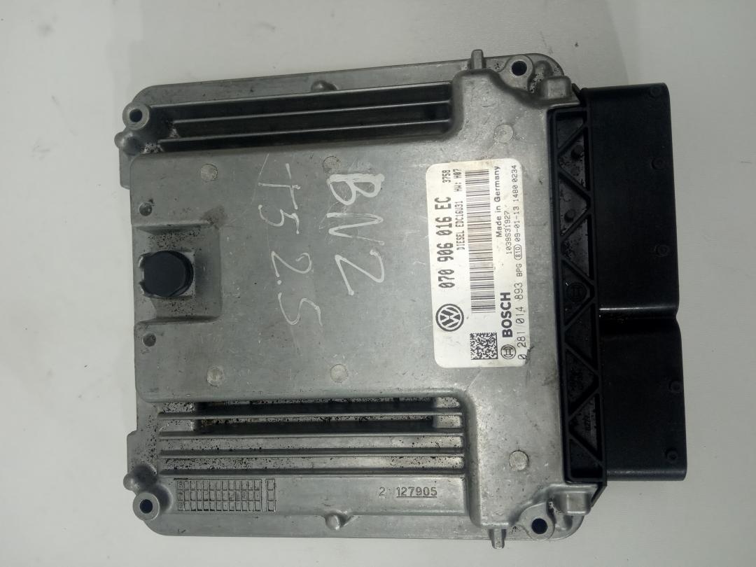 блок управления двигателем Volkswagen Transporter T5 2007, 2.5 л., дизель, 070906016EC, 0281014893 - фото №1