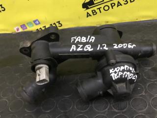 корпус термостата Skoda Fabia 1 поколение (6Y) [рестайлинг] 2006, 1.2 л., HPT, бензин, МКПП, универсал, передний привод, AZQ