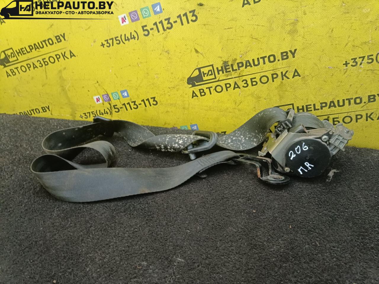 ремень безопасности Peugeot 206 1 поколение 2000, 1.6 л., i, бензин, 5МКПП, хетчбэк 5 дв., передний привод, NFZ - фото №1