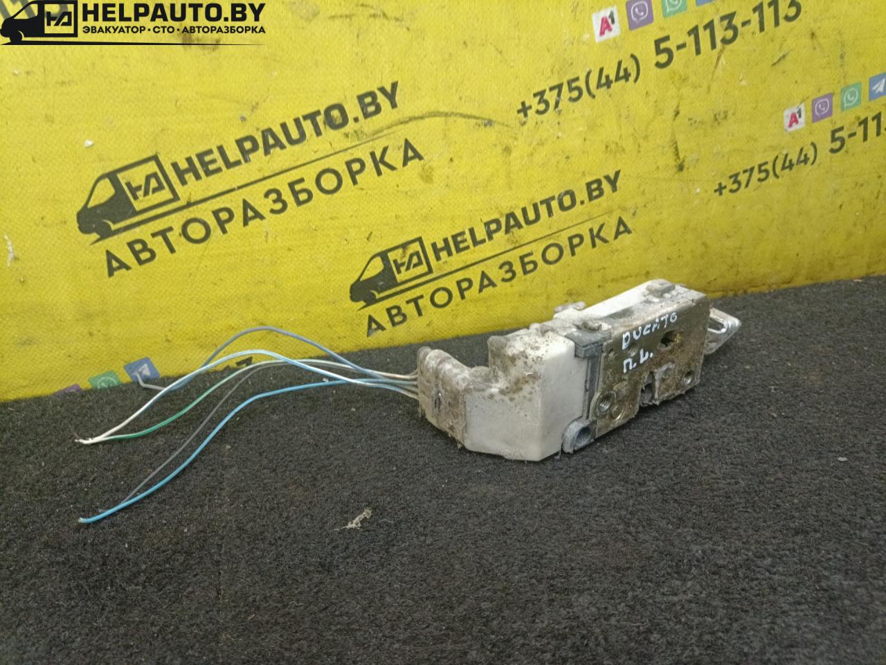 замок двери передней левой Peugeot Boxer 1 поколение 1999, 2.5 л., THY (DK5ATE), дизель, МКПП, белый, микроавтобус - фото №1