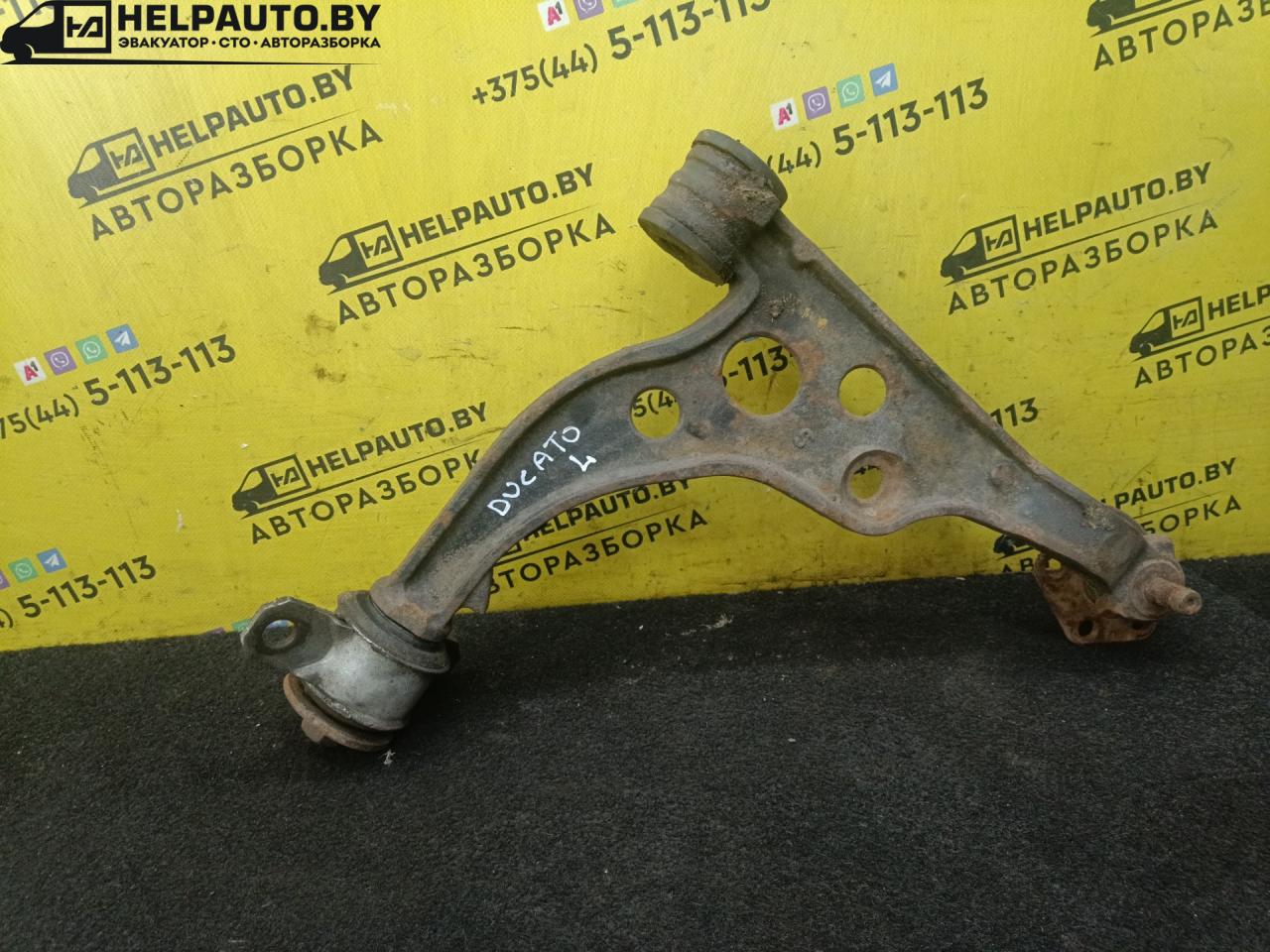 рычаг передний левый Peugeot Boxer 1 поколение 1999, 2.5 л., THY (DK5ATE), дизель, МКПП, белый, микроавтобус - фото №1