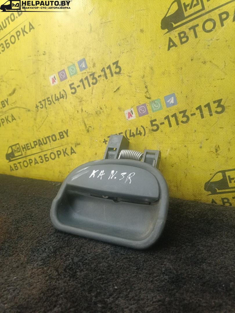 ручка наружная задняя правая Renault Kangoo 1 поколение 2001, 1.9 л., F8Q 620, дизель, МКПП, серый - фото №1