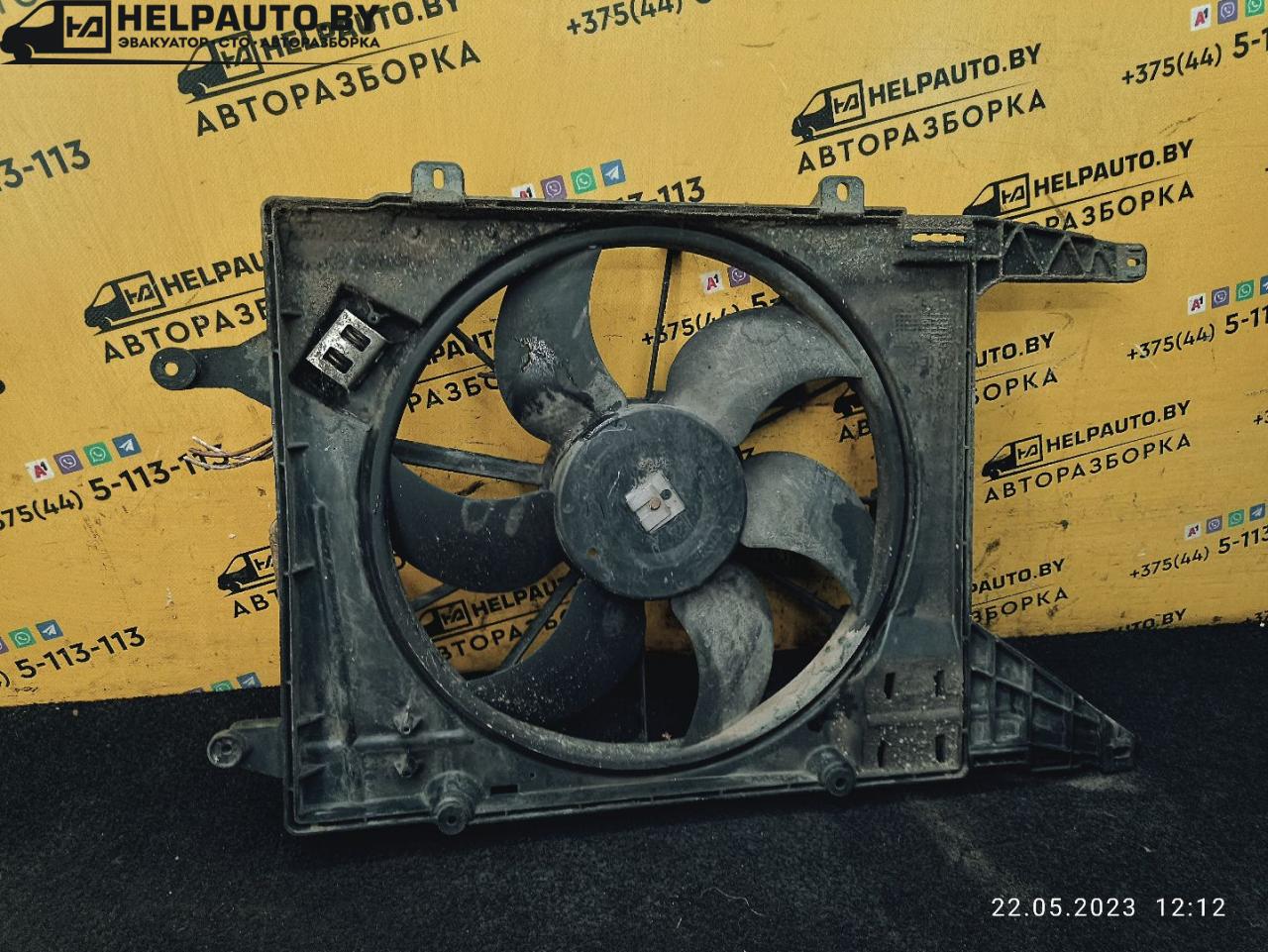 вентилятор радиатора Renault Scenic 1 поколение 1998, 1.9 л., дизель, МКПП, серый, минивэн - фото №1