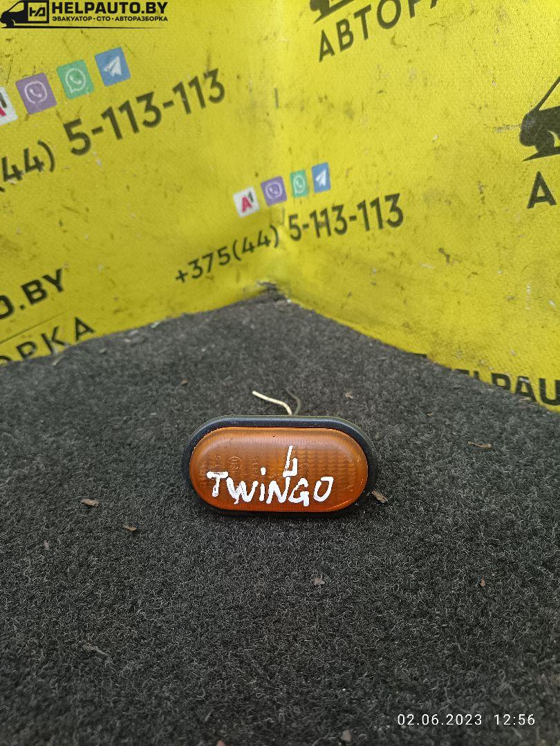 повторитель передний левый Renault Twingo 1 поколение 1998, 1.2 л., бензин, МКПП, зелёный металлик, хетчбэк 3 дв. - фото №1