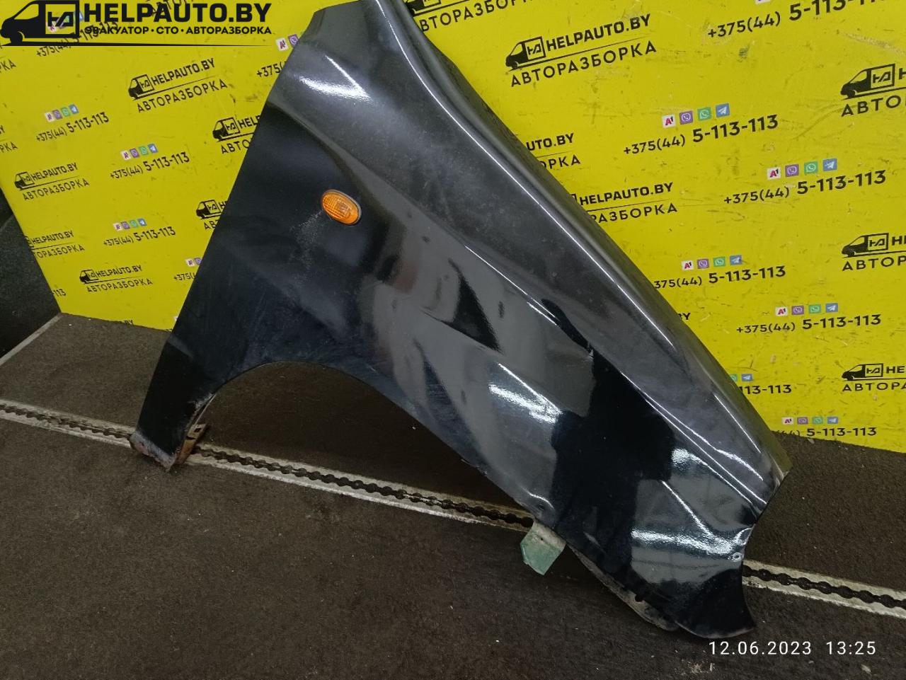 крыло переднее правое Hyundai Atos 1 поколение 2000, 1.0 л., G4HC, бензин, МКПП, черный, хетчбэк 5 дв. - фото №1