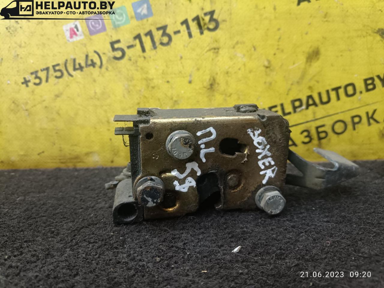 замок двери передней левой Peugeot Boxer 1 поколение 1999, 2.5 л., дизель, МКПП, белый, микроавтобус - фото №1