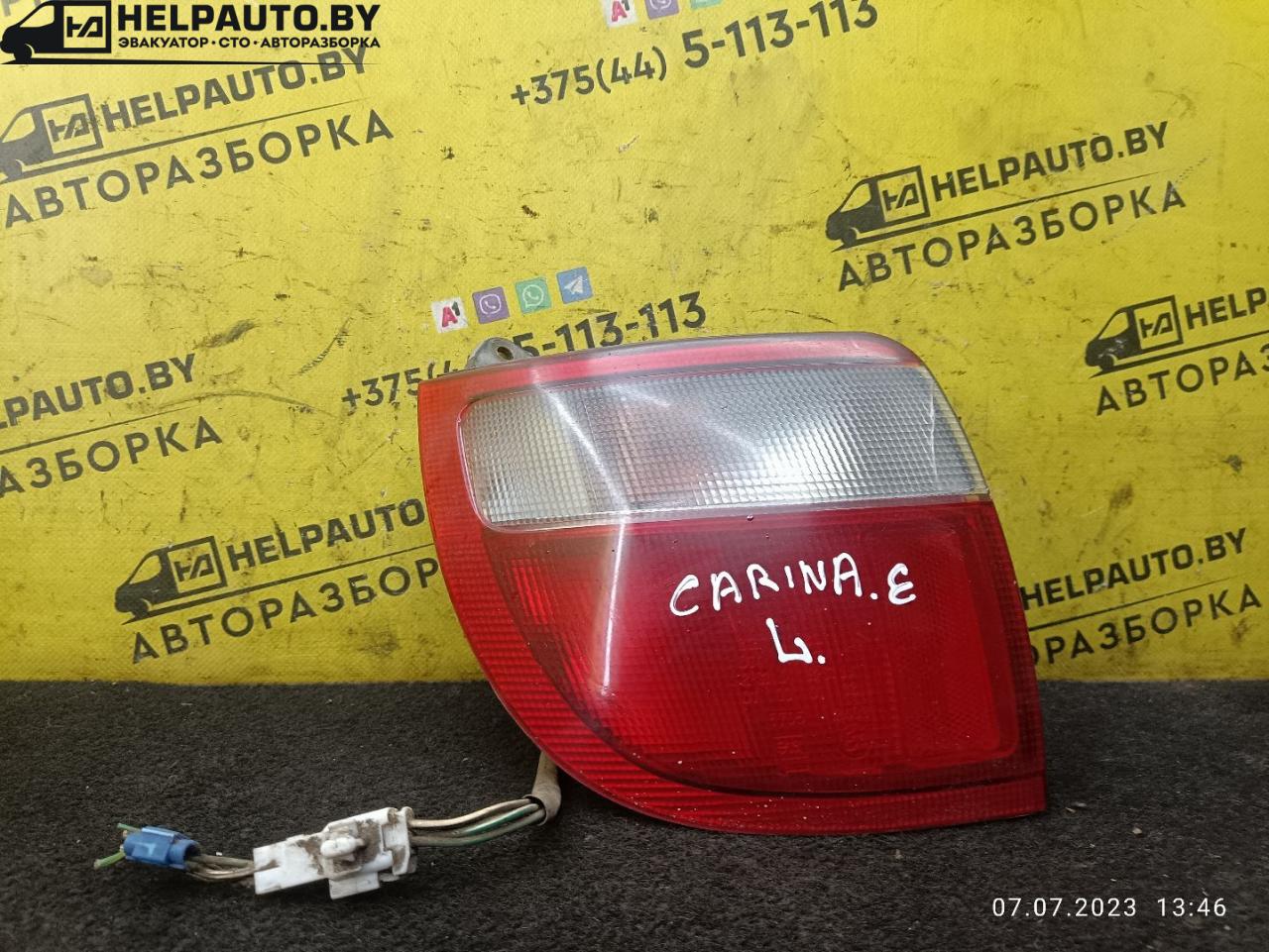 фонарь задний левый Toyota Carina E 1 поколение 1996, 1.6 л., 4A-FE, бензин, МКПП, красный, универсал - фото №1
