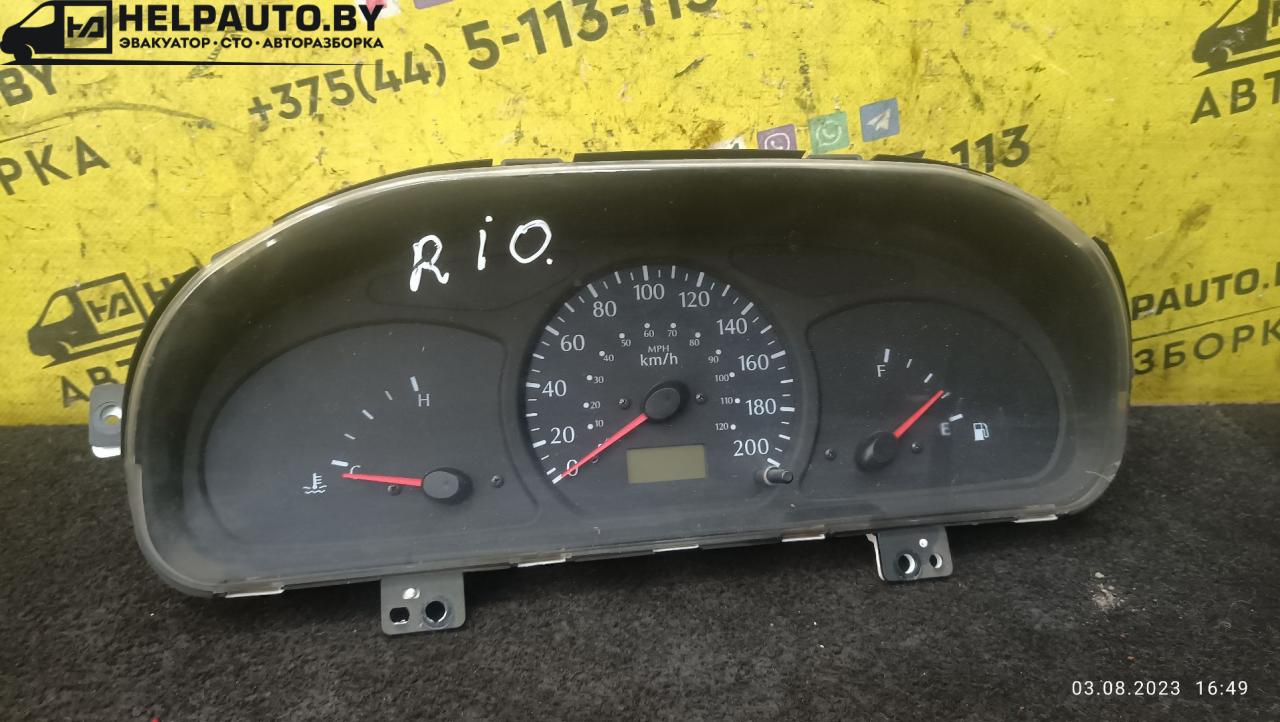 щиток приборов (приборная панель) Kia Rio 1 поколение 2002, 1.5 л., A5D, бензин, 5МКПП, синий, универсал, KIA, OK33A55430 - фото №1
