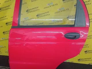 дверь задняя левая Daewoo Matiz M100 2000, 0.8 л., F8CV, бензин, красный, хетчбэк 5 дв.