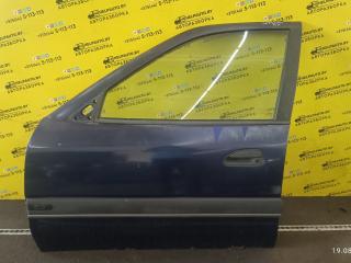 дверь передняя левая Renault Safrane 1 поколение [рестайлинг] 1998, 2.0 л., бензин, МКПП, синий, хетчбэк 5 дв.