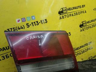 фонарь крышки багажника левый Toyota Carina E 1 поколение 1995, 2.0 л., 2C, дизель, МКПП, бордовый, хетчбэк 5 дв., передний привод