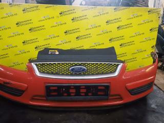 бампер передний Ford Focus 2 поколение 2006, 1.6 л., HWDA, бензин, МКПП, красный, хетчбэк 5 дв., передний привод