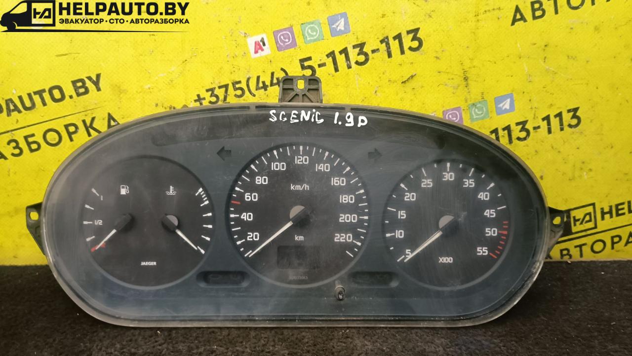 щиток приборов (приборная панель) Renault Scenic 1 поколение 1998, 1.9 л., дизель, 5МКПП, голубой, минивэн, передний привод - фото №1
