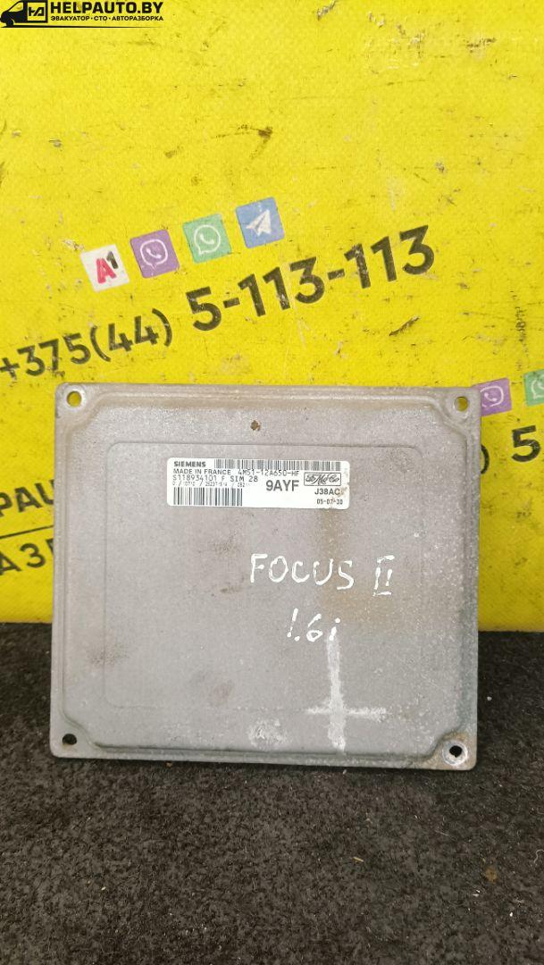 блок управления двигателем Ford Focus 2 поколение 2006, 1.6 л., HWDA, бензин, МКПП, красный, хетчбэк 5 дв., передний привод - фото №1