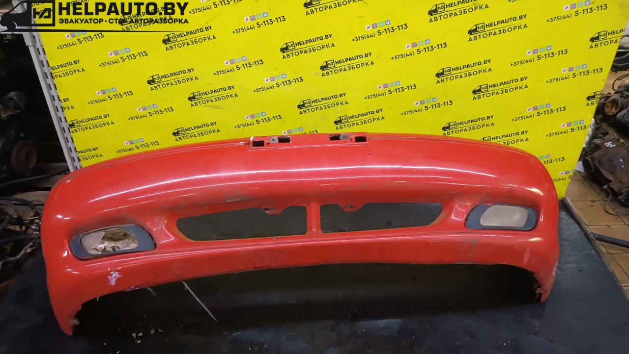 бампер передний Daewoo Nexia 1 поколение 2000, 1.5 л., G15MF, бензин, МКПП, красныц, хетчбэк 5 дв., передний привод - фото №1