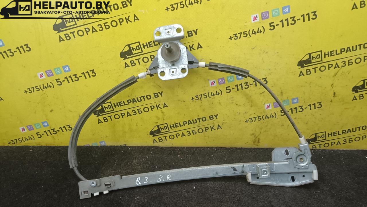 стеклоподъемник задний правый Volkswagen Passat B3 1993, 1.9 л., AAZ, дизель, 5МКПП, черный, универсал, передний привод - фото №1