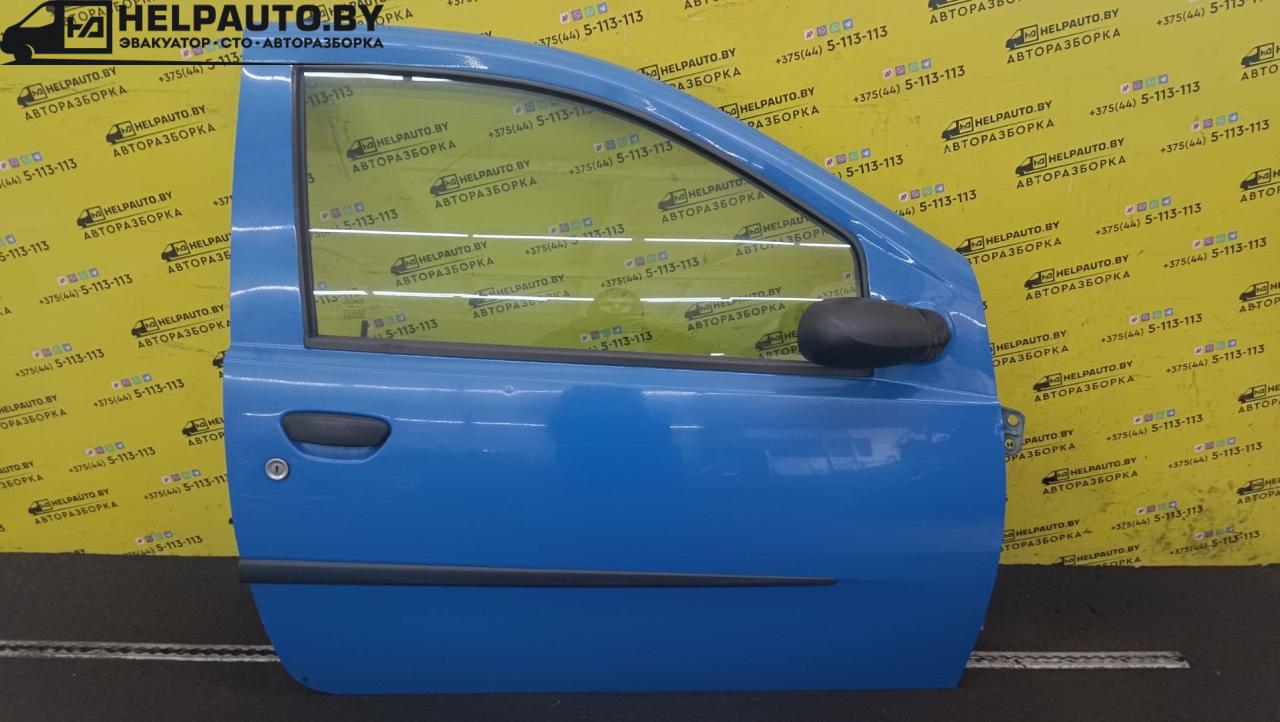 дверь передняя правая Fiat Punto 2 поколение 2001, 1.2 л., 188 A4.000, бензин, МКПП, синий, хетчбэк 3 дв., передний привод - фото №1
