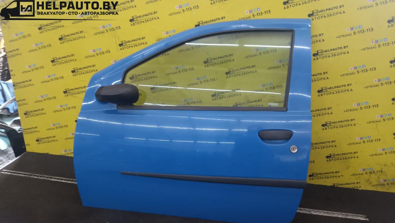 дверь передняя левая Fiat Punto 2 поколение 2001, 1.2 л., 188 A4.000, бензин, МКПП, синий, хетчбэк 3 дв., передний привод - фото №1