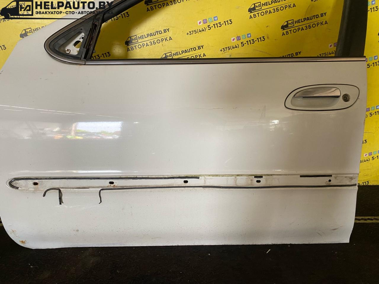 дверь передняя левая Nissan Maxima A33 (2000 - 2005), 3.0 л., бензин, АКПП, белый, седан, передний привод - фото №1