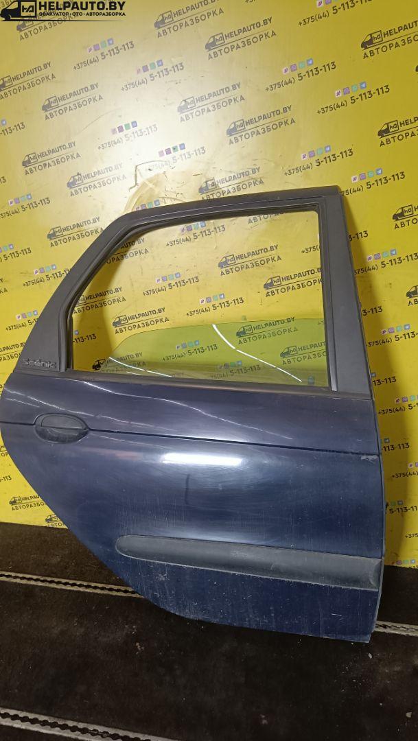 стекло двери задней правой Renault Scenic 1 поколение 1998, 1.6 л., K7M 702, бензин, 5МКПП, серый, передний привод - фото №1